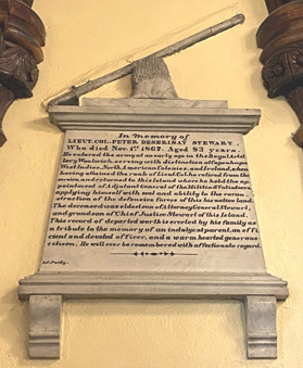 Peter DesBrisay Stewart memorial plaque